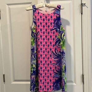 Lilly Pulitzer Pink and Blue Parrot Dress